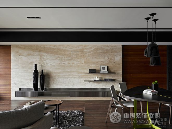 现代大户型电视背景墙设计现代风格客厅装修效果图
