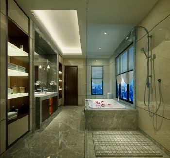 现代中式风格别墅设计图中式卫生间装修图片