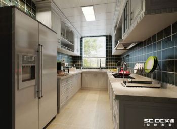 124平米现代三居设计图现代厨房装修图片