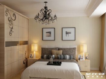 124平米现代三居设计图现代卧室装修图片