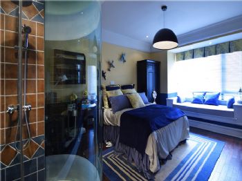 蓝色新古典风别墅设计图古典卧室装修图片