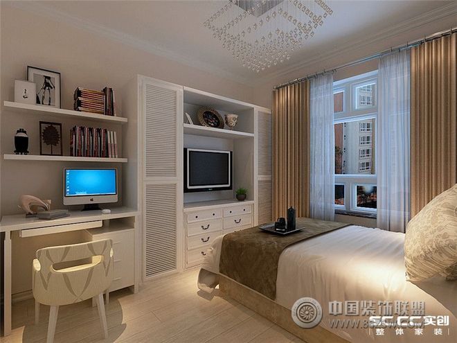 现代卧室电视柜设计案例现代风格卧室装修效果图