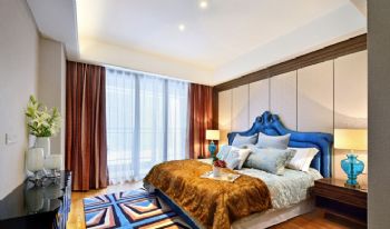 色彩丰富现代三居装修案例现代卧室装修图片