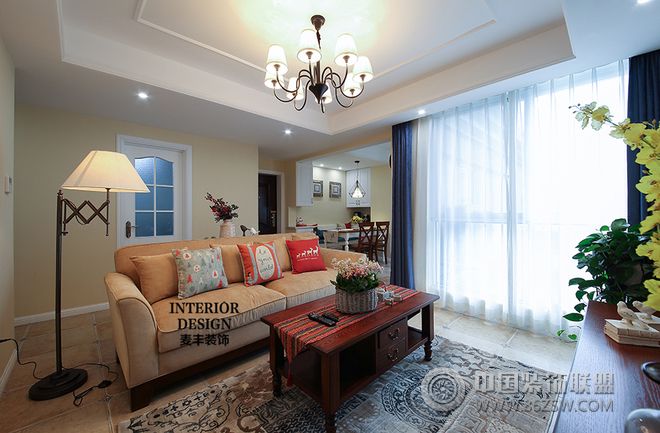 美式客厅设计案例美式风格客厅装修效果图