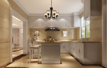 186平米简欧风格四居设计图欧式厨房装修图片