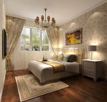 186平米简欧风格四居设计图欧式卧室装修图片