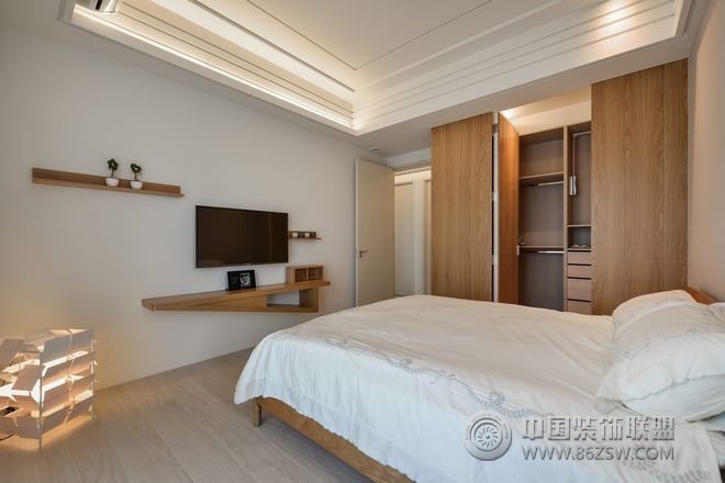 日式卧室吊顶设计案例简约风格卧室装修效果图