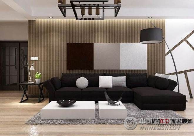 现代沙发背景墙设计图现代风格客厅装修效果图