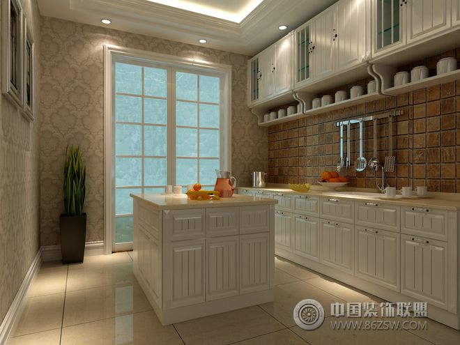 简欧整体厨房设计案例欧式风格厨房装修效果图