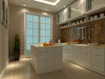 简欧风格大户型设计案例欧式厨房装修图片