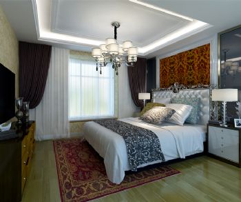 简约欧式风格中户型设计图欧式卧室装修图片