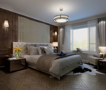 北京新天地现代简约三居设计图现代卧室装修图片