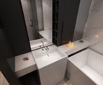 北欧风情loft设计图欣赏简约卫生间装修图片