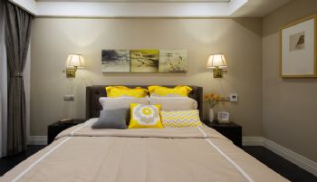 美式摩登公寓装修效果图美式卧室装修图片