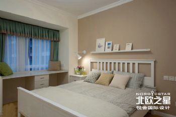 明亮清新二居室装修案例现代卧室装修图片