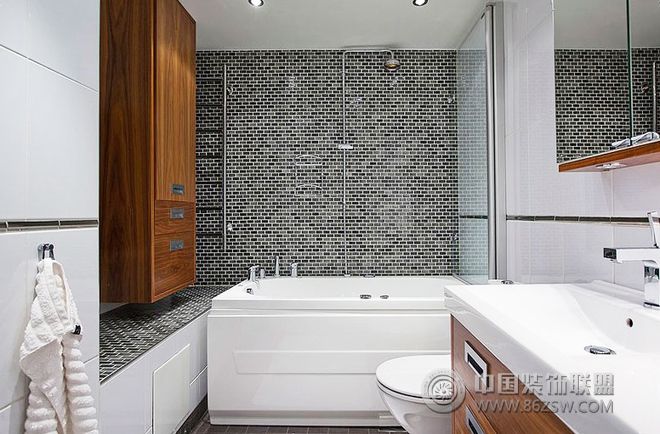 现代别墅卫浴间设计现代风格卫生间装修效果图