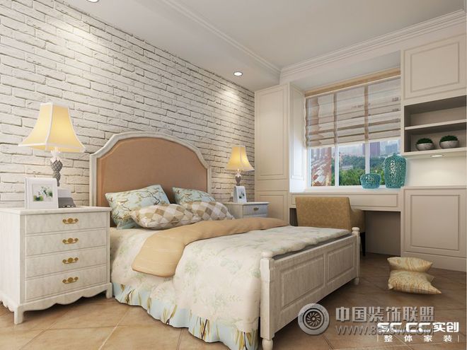 美式卧室窗帘设计美式风格卧室装修效果图
