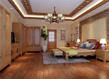 中式风格别墅装修设计图中式卧室装修图片