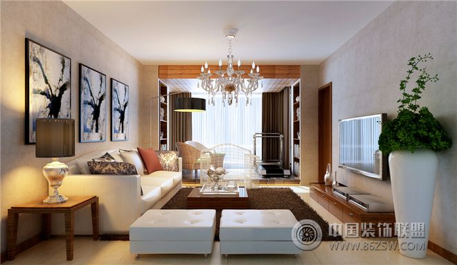 现代客厅沙发背景墙设计现代风格客厅装修效果图