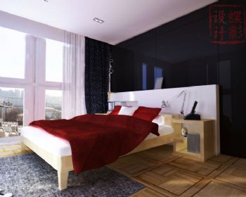 89平米现代风格两居设计案例现代卧室装修图片