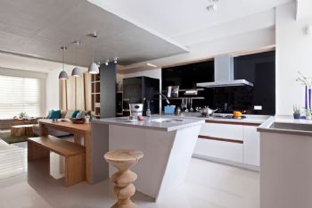 现代温润三居装修设计案例现代厨房装修图片