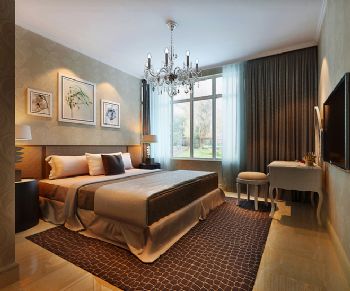 现代欧式风格大户型设计案例欧式卧室装修图片