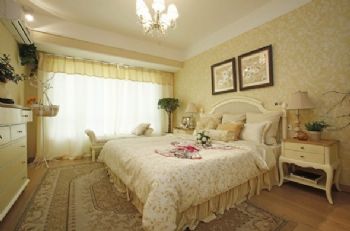 温馨典雅三居装修效果图欧式卧室装修图片