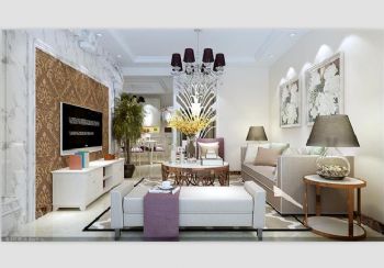 典雅稳重时尚三居设计案例欧式客厅装修图片
