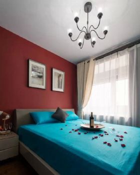 新中式混搭二居设计案例中式卧室装修图片
