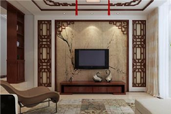 现代中式三居设计图中式客厅装修图片