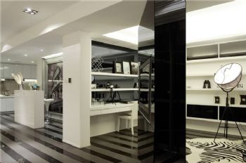 时尚黑白经典装修设计案例现代书房装修图片