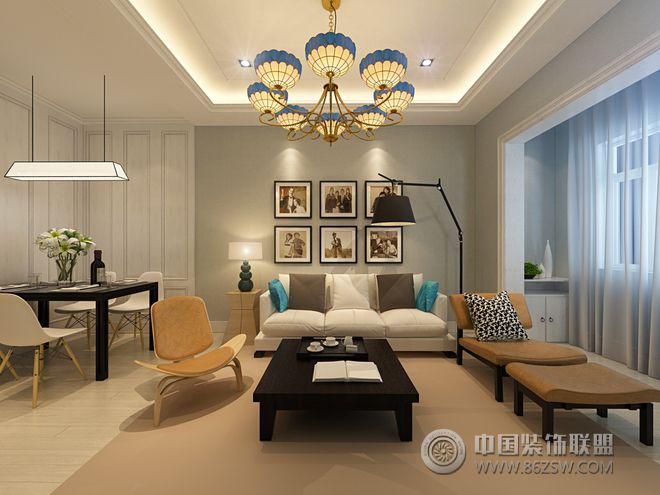 美式小户型客厅设计案例美式风格客厅装修效果图