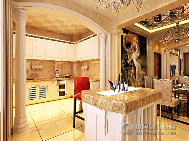 欧式风格厨房吧台设计欧式风格厨房装修效果图