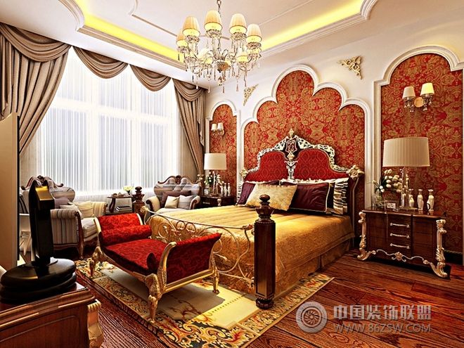 欧式奢华卧室设计案例欧式风格卧室装修效果图