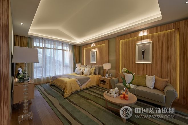现代别墅卧室设计案例现代风格卧室装修效果图