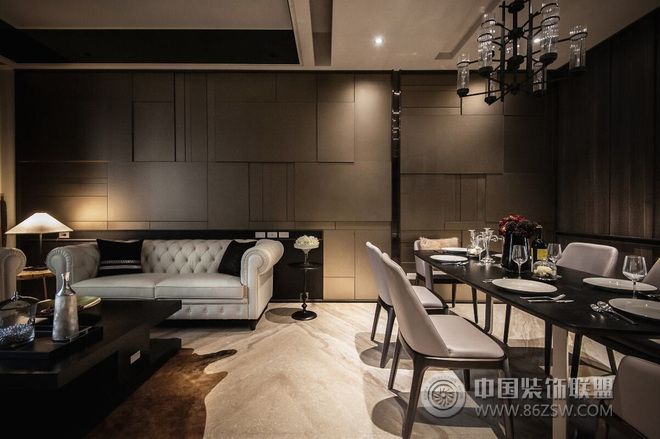 现代公寓餐厅设计案例现代风格客厅装修效果图