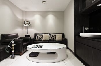 华丽黑色质感大宅设计现代客厅装修图片