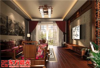 北京四合院设计传承中式建筑文化中式客厅装修图片