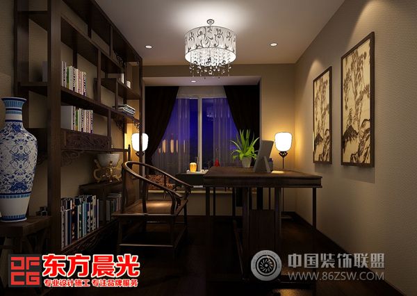 中式风格书房装修效果图