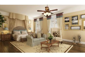 美式别墅设计图欣赏美式卧室装修图片