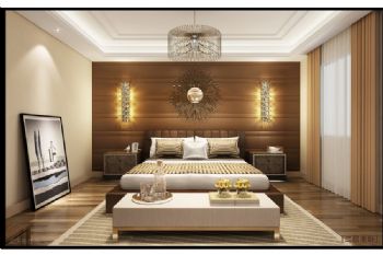 卡布奇诺现代别墅设计案例现代卧室装修图片