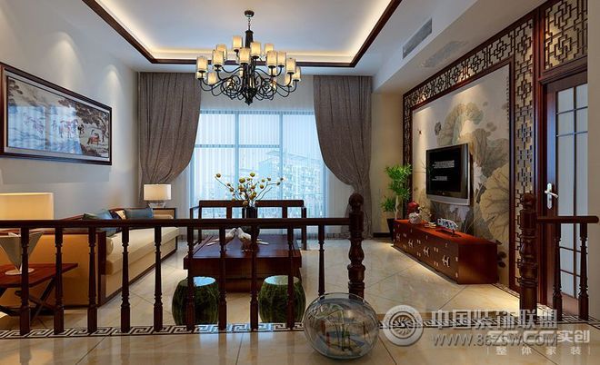 新中式别墅客厅设计中式风格客厅装修效果图
