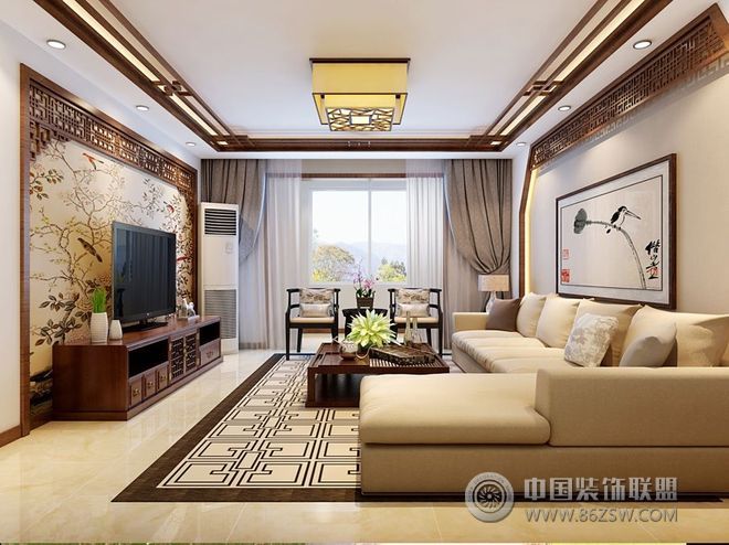 新中式客厅装饰设计案例中式风格客厅装修效果图