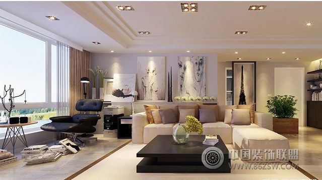 现代简约客厅装饰案例简约风格客厅装修效果图