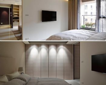 酒店式公寓设计案例现代卧室装修图片