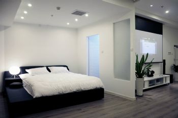 现代简约高档公寓设计案例现代卧室装修图片
