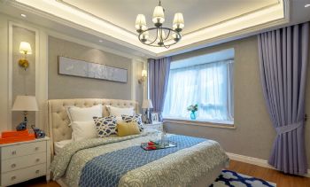 140平优雅美式公寓，一种有情趣的生活姿态美式卧室装修图片