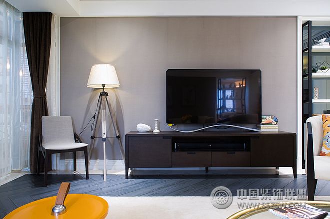美式电视背景墙设计美式风格客厅装修效果图