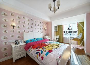【麦丰装饰】160平米美式装修案例美式卧室装修图片