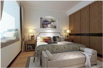 140平米现代简约三居设计图现代卧室装修图片